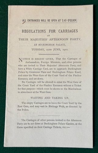 Antique carriage regulations - carriage,