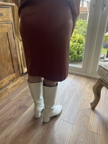 White knee length - white, boots