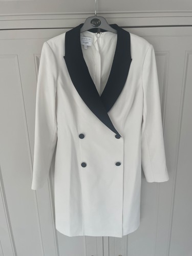 Hobbs white tuxedo dress size - ,