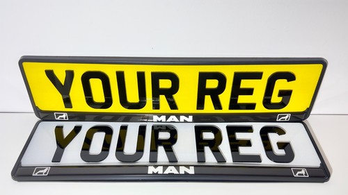 Man truck number - 2x, plate