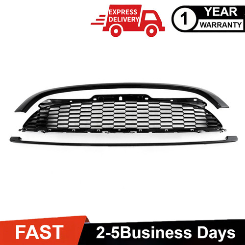 3pcs gloss black - front, bumper