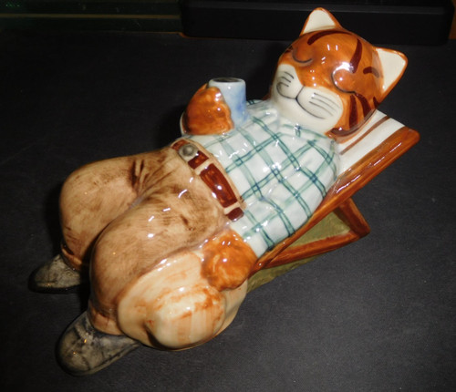 Vintage quail ceramics dozing - ceramics,