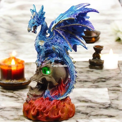 Blue dragon skull led - dragon,