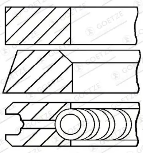 Piston ring set 140600 00 - ring, 08-140600-00