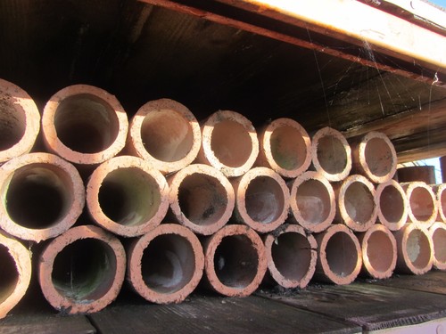 Old clay land drain - land,