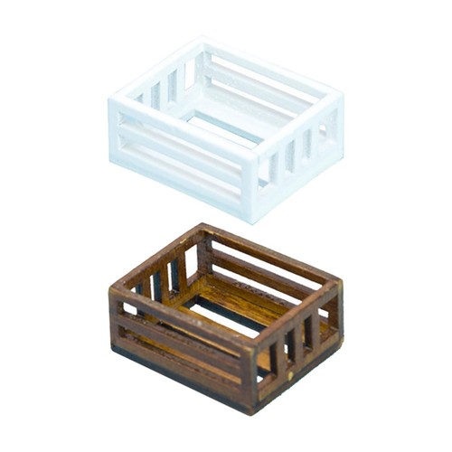 Dollhouse wooden crate 12 - dollhouse,