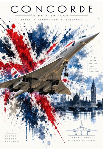 Concorde poster british - concorde,