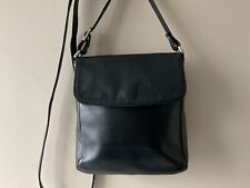 JOBIS real leather ladies small black messenger crossbody shoulder bag 