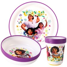 Disney Encanto 3pcs Bicolor Kids Dinner Tableware Set Plate, Bowl & Tumbler