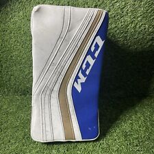 CCM premier goalie blocker regular right handed pro stock blue white and gold 