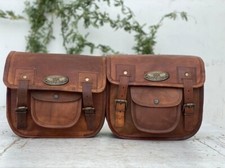 Leather Motorcycle Saddle Bag