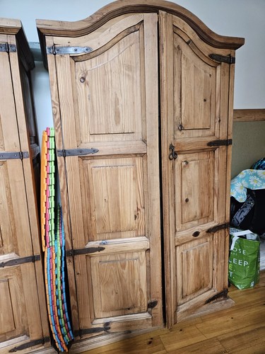 Solid pine wardrobe used - pine,