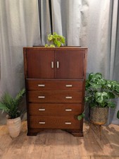 Antique Art Deco Tallboy Linen