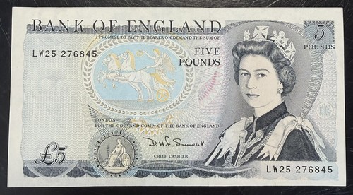 Old five pound note - five, £5