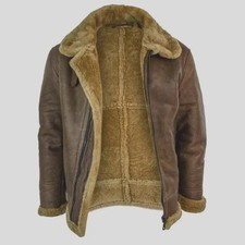 Men's Brown Shearling Leather