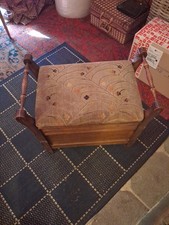 Antique mahogany piano stool - mahogany,