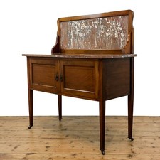 Antique pine washstand with - pine,