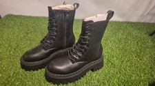 Black PU Military Style Boot