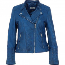 Blue Women's Real Lambskin