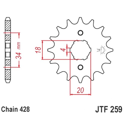 Front sprocket fit cpi 125 - front,