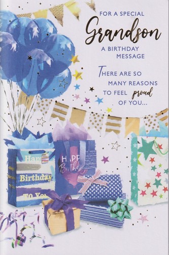 Grandson birthday greeting - grandson,
