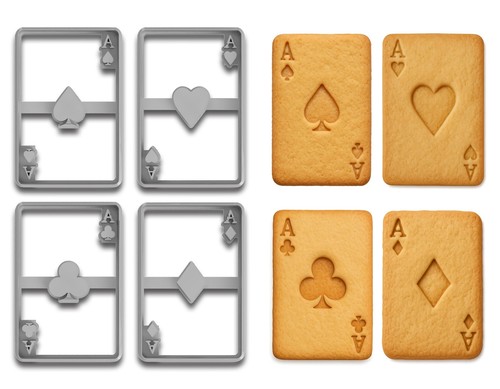 Poker card cookie cutter - card,