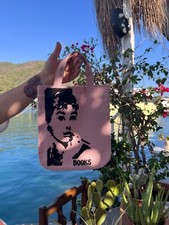 Beautiful Hand-made Book Bag (Audrey Hepburn Design)