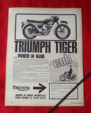 TRIUMPH TIGER CUB 200 cc MOTORCYCLE 1964 ORIGINAL VINTAGE PRESS ADVERT