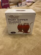 Vinology Collection Port Sipper Glasses Pair New Boxed Glass Traditional Drink