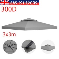 3×3M Pop up Gazebo Part 2 Tier Canopy Tent Replacement Spare Roof Cover Pavilion