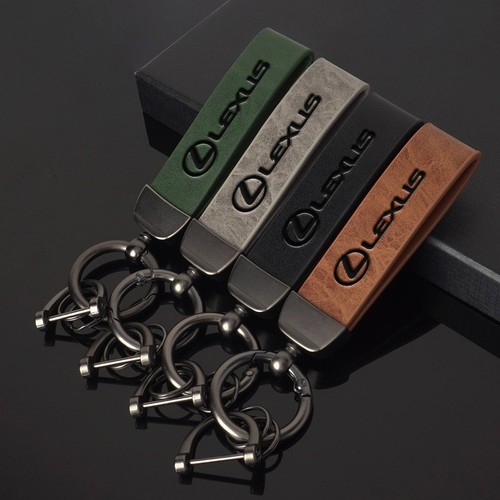 Emblem leather car keychain - car,
