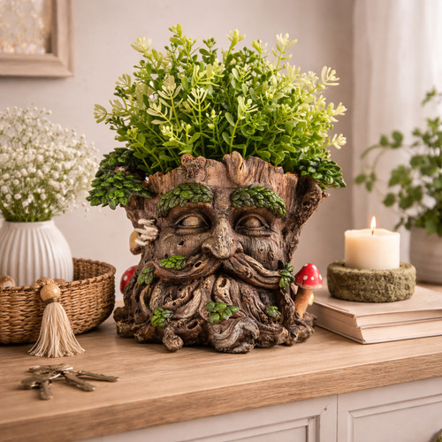 Tree man face - tree, planter
