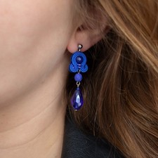 Handmade Cobalt Blue Soutache