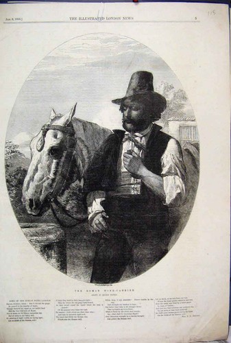 Original old antique print - antique,