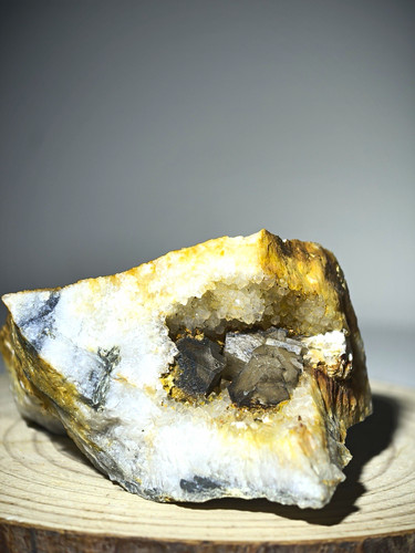 Natural calcite crystal geode - calcite,