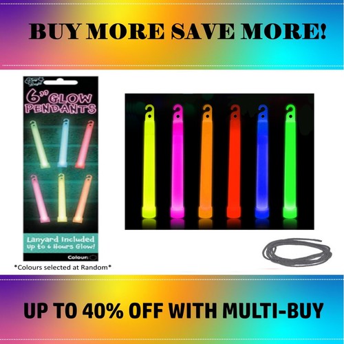 Glow stick pendant lanyard - 1x,
