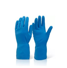 Blue Household Gloves Rubber
