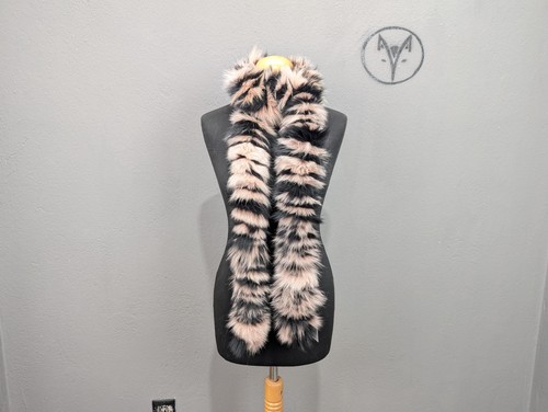 Fox fur scarf black - , somon