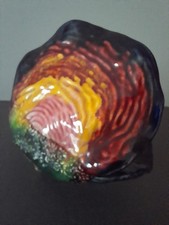 Portugese Palissy Majolica Clam Shell. Vintage Trinket Dish.