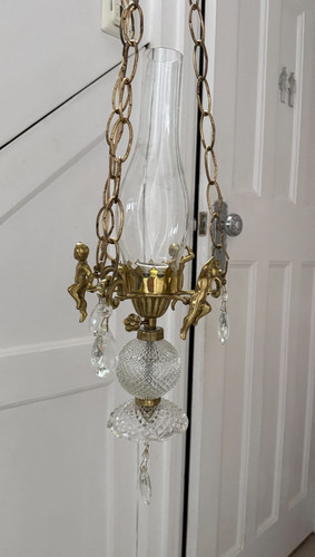 Antique brass chandelier - antique,