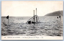 Postcard French Navy Submarine