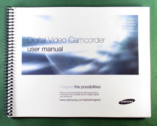 Samsung d381 instruction - samsung, vp-d381