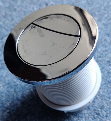 Dual flush push button - flush, chrome