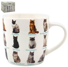 BREEDS OF CATS CAT FINE CHINA TEA COFFEE MUG CUP NEW IN GIFT BOX L&P