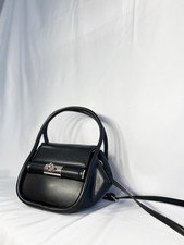 Lockwood Bow Handbag Retro 50's Black Faux Leather,  Style