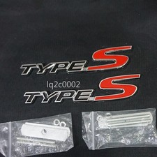2x Black Red TYPE-S Silver