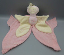 Sigikid Pink Cream Stripey Butterfly Baby Comforter Soother Blankie Blanket