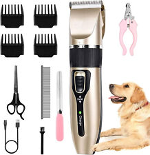 Electric Pet Dog Cats Grooming Clippers Low Noise Cordless Shaver Trimmer Kit