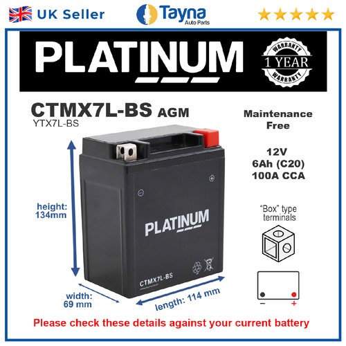 Ctmx7l platinum agm - ctmx7l-bs,