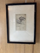 F Robson Litho Etching Print ‘The Tate Gallery’ 25cm X 35cm. Framed